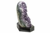Grape Jelly Amethyst Geode With Wood Base - Uruguay #275696-2